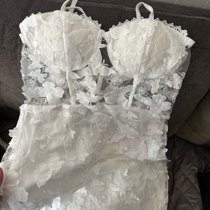White bridal/baby shower dress
